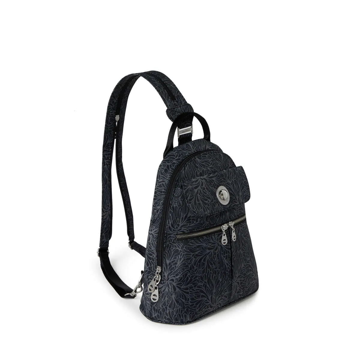 Naples Convertible Backpack w/RFID Midnight Blossom