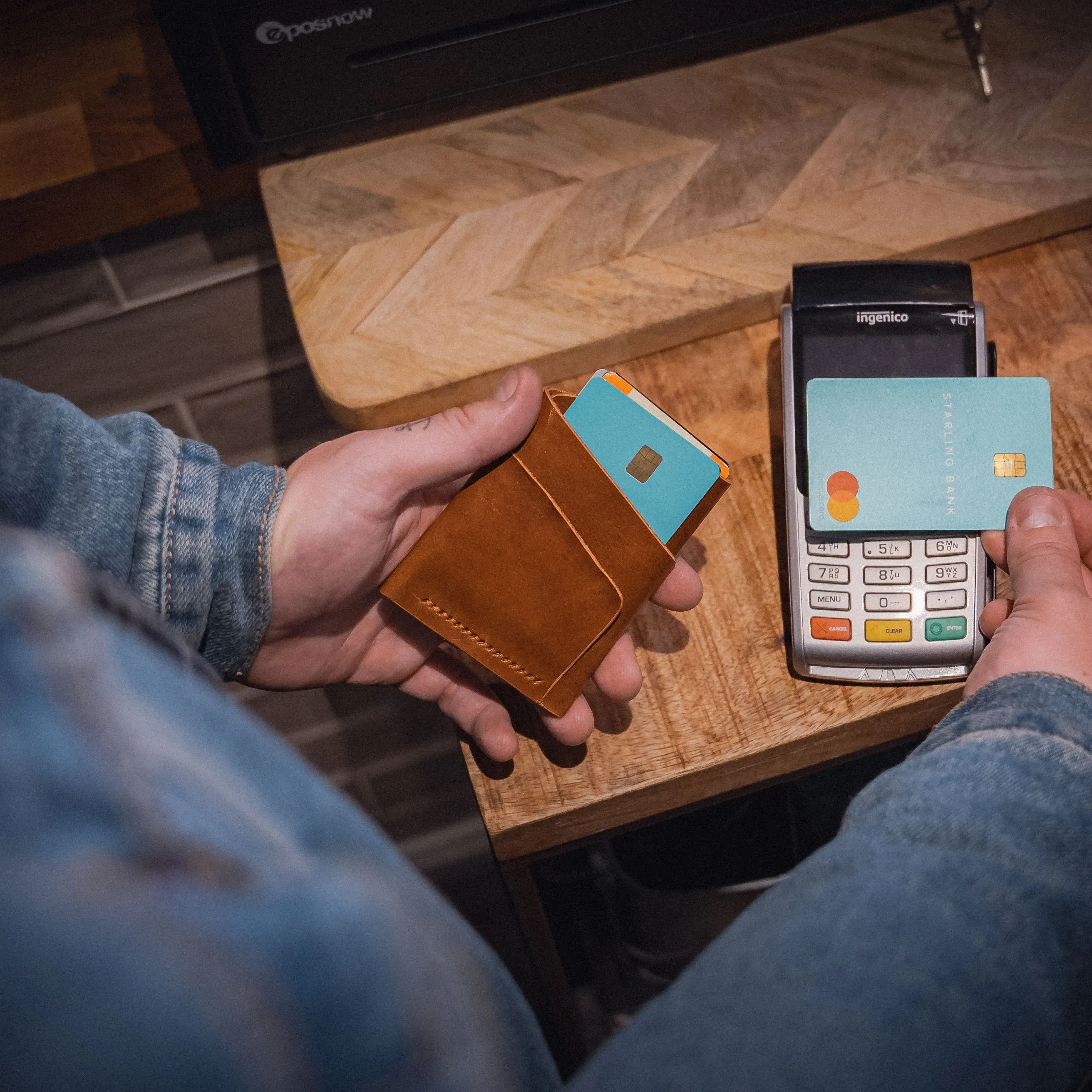 Pembrook 'Sleeve' Leather Cardholder - Glazed Tan (Samples & Seconds)