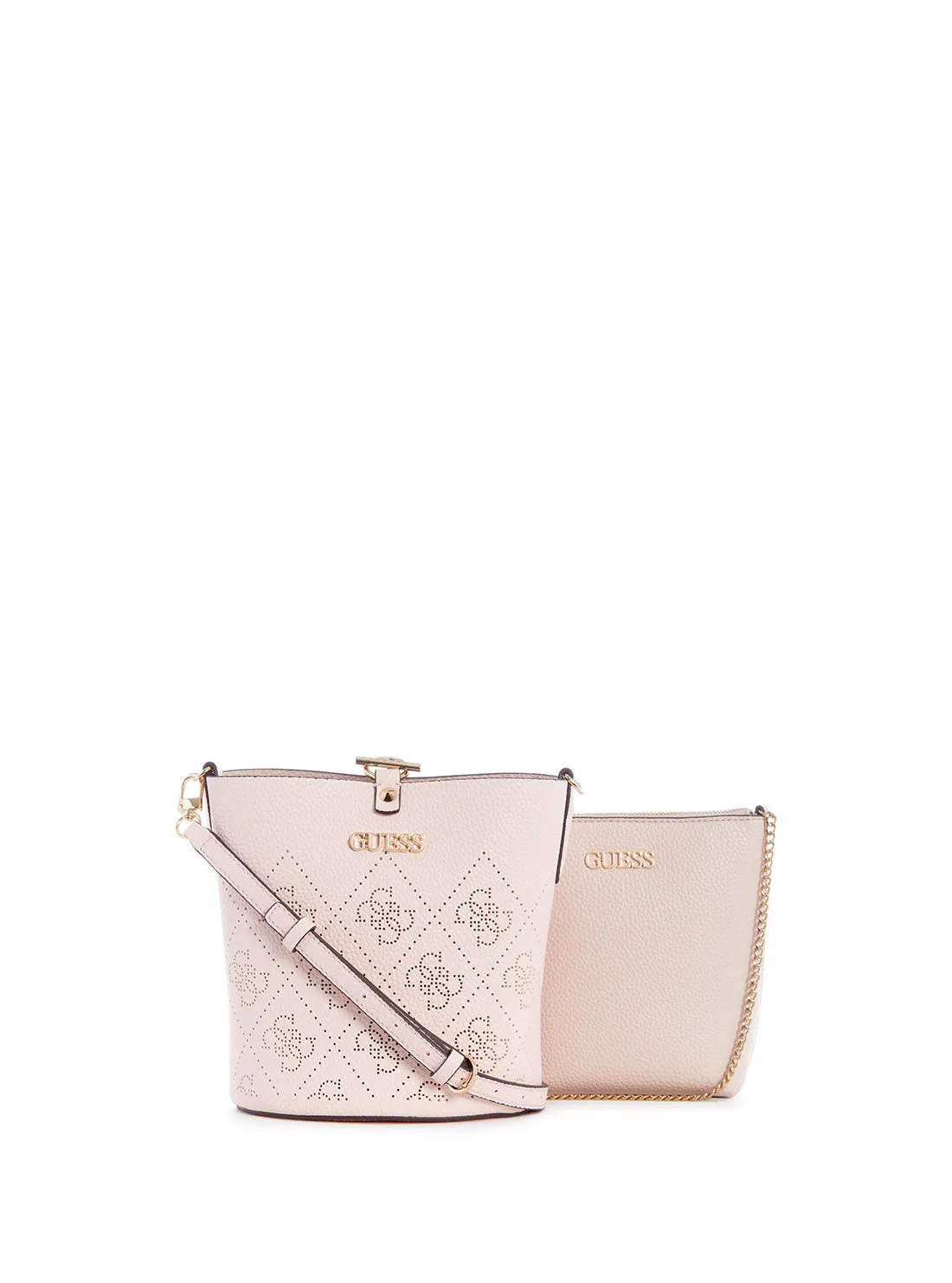 Pink Amara Crossbody Bucket Bag