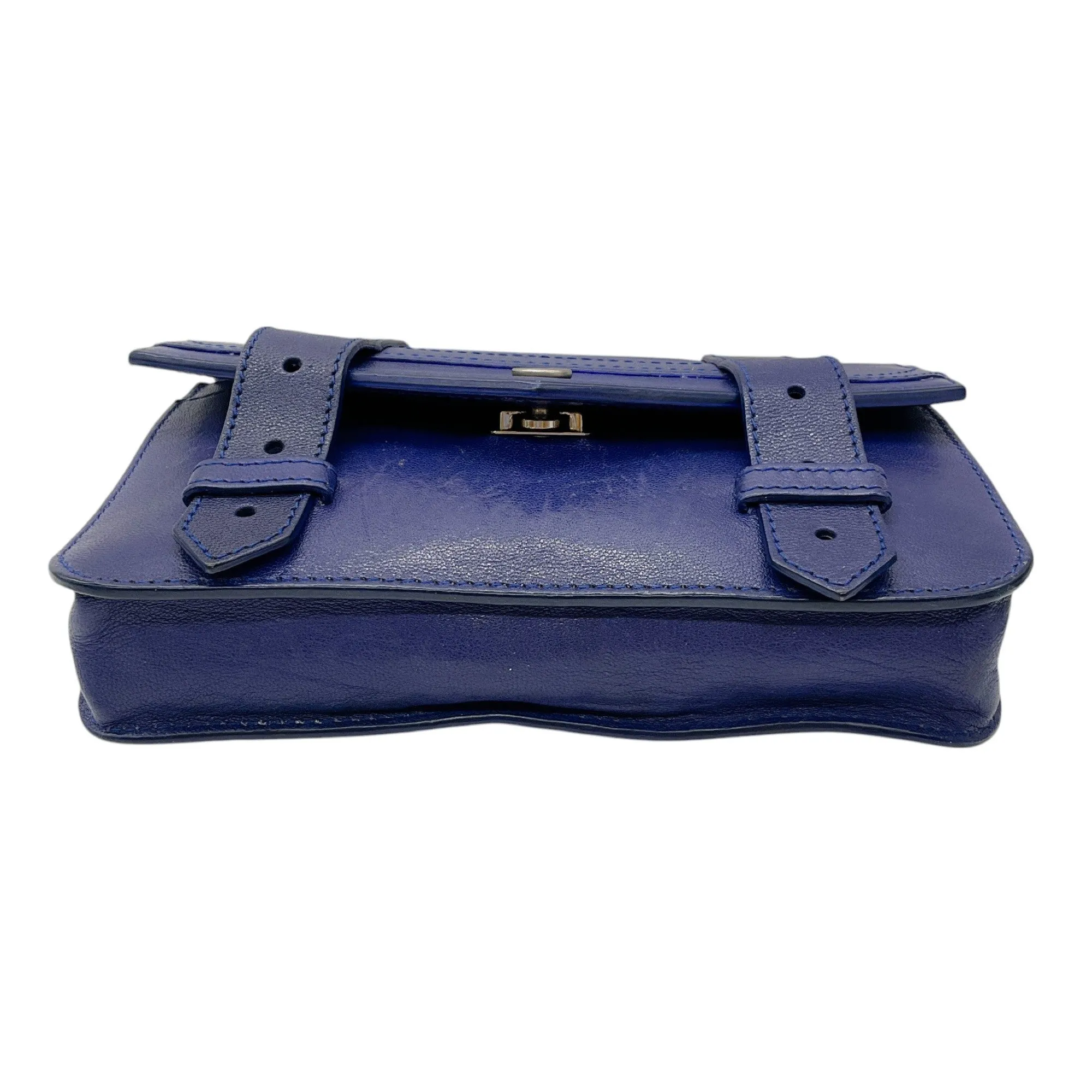 Proenza Schouler Blue Leather PS1 Mini Handbag