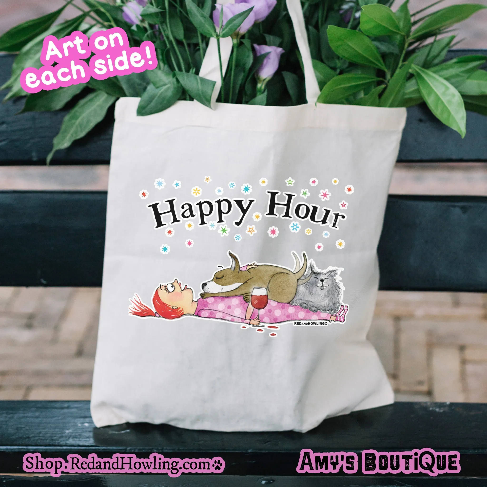 "Happy Hour" Shopping Tote