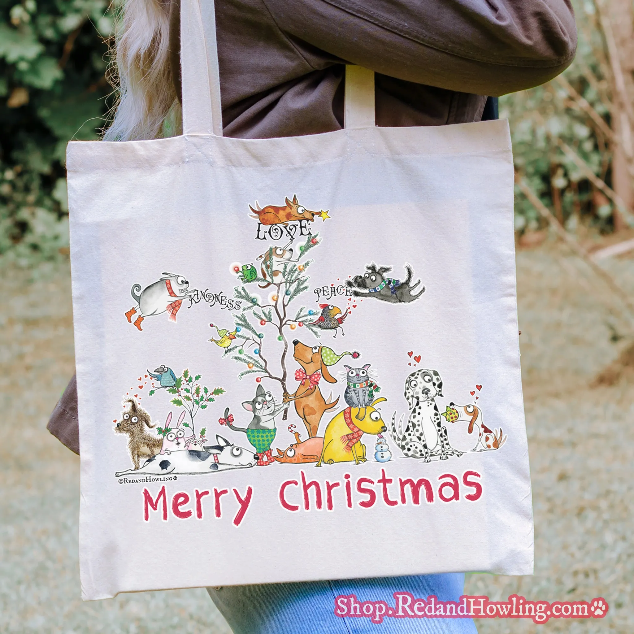 "Merry Christmas" Shopping Tote