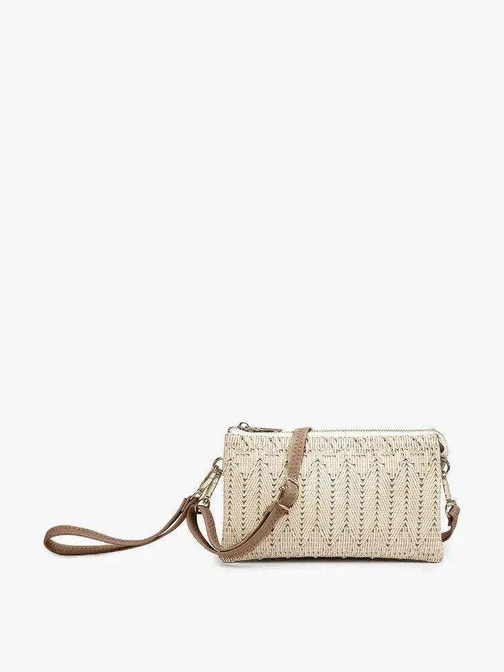 Riley Woven Mauve Crossbody Wristlet