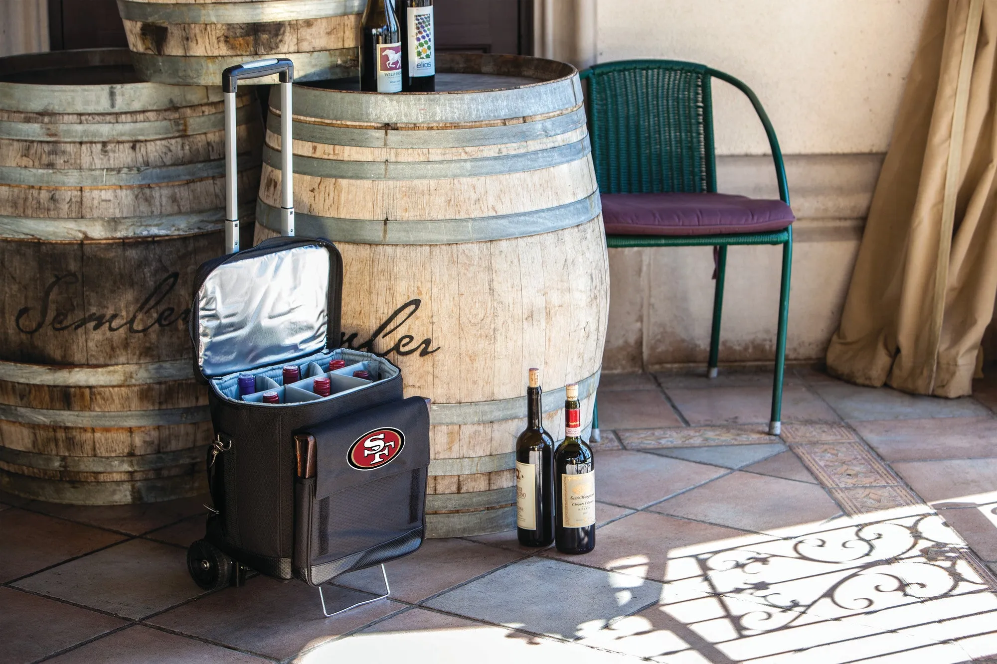 San Francisco 49ers - Cellar 6-Bottle Wine Carrier & Cooler Tote with Trolley