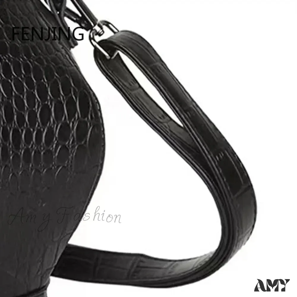 Shaped Fashion Bag Funny Gothic Stone Personalized Teapot Pattern Leather