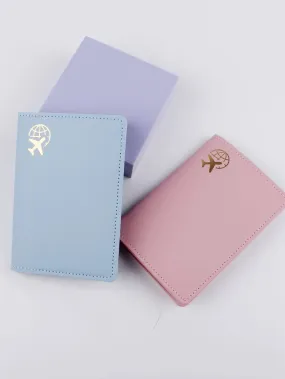 Shein 2pcs Earth & Airplane Print Passport Case