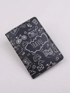 Shein Cartoon & Letter Graphic Passport Case