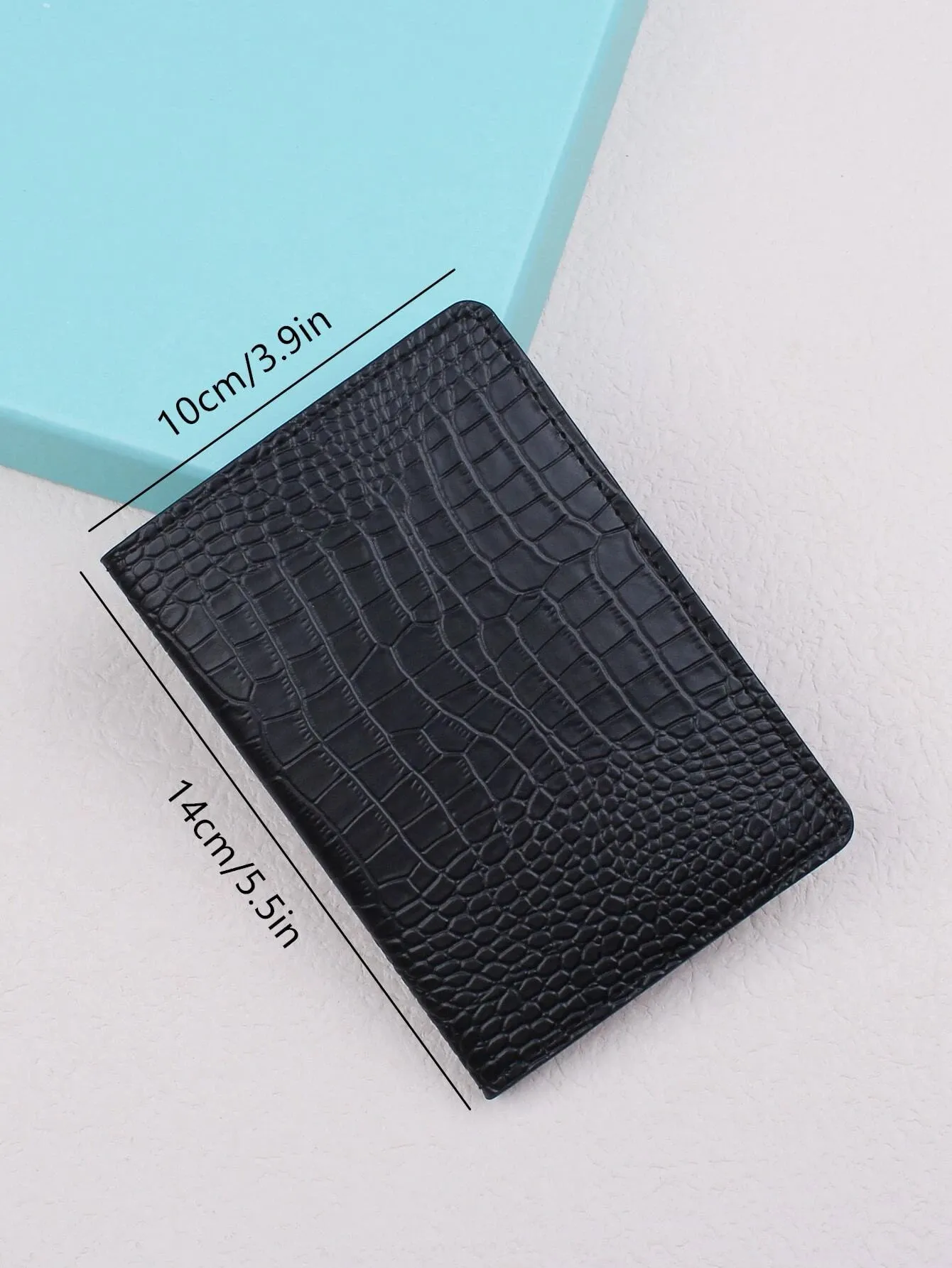 Shein Croc Embossed Passport Case