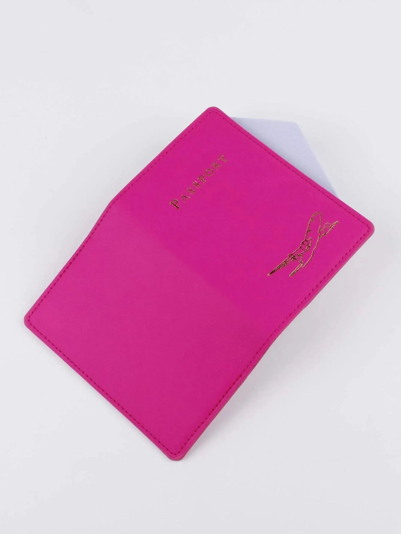 Shein Plane & Letter Graphic Passport Case