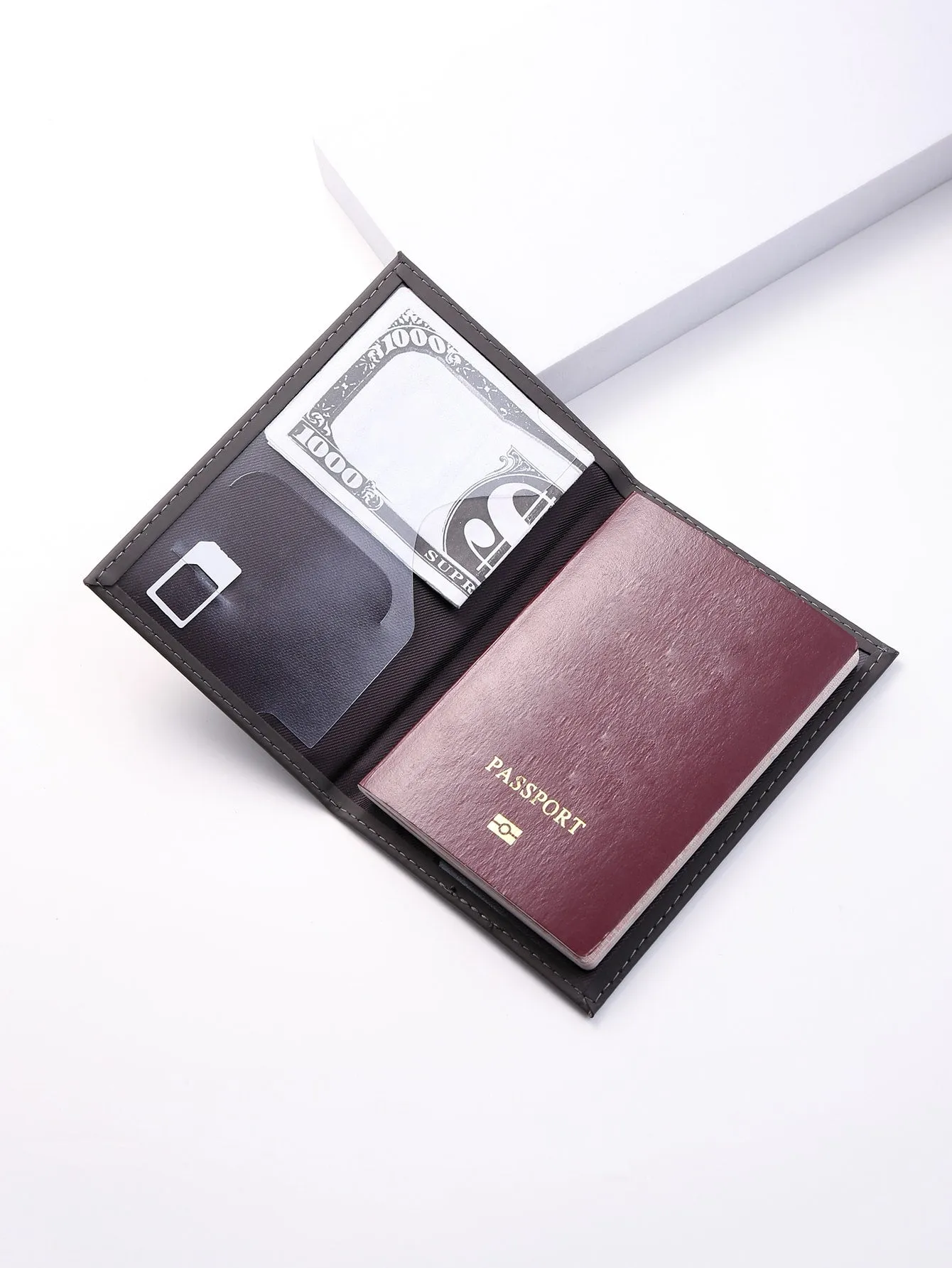 SHEIN PU Travel Passport Cover Fashion Women Passport Holder Case for Men Travel Document vacation accessories for holiday season