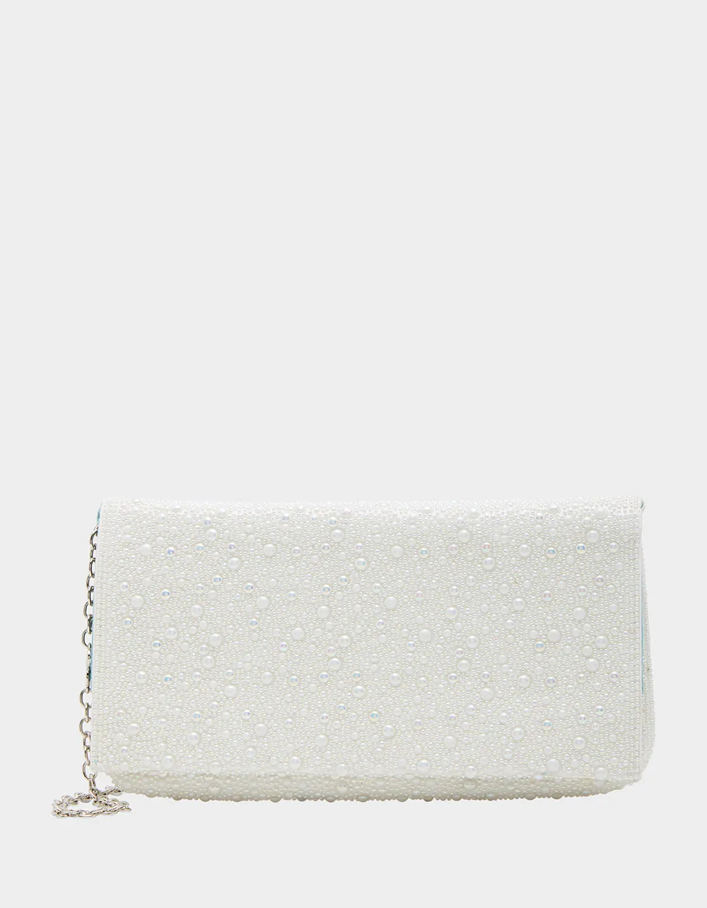 SOFT RHINESTONE CLUTCH PEARL