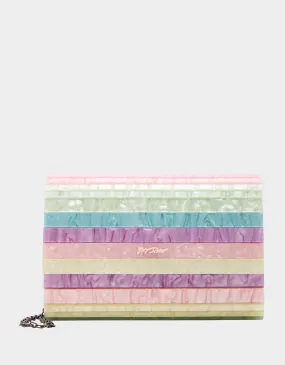 STRIP STRIP HOORAY CLUTCH PASTEL