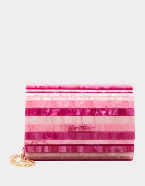 STRIP STRIP HOORAY MICRO CLUTCH PINK