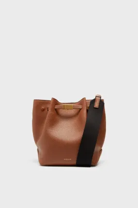 Tan New York Bucket Bag with Webbing Strap