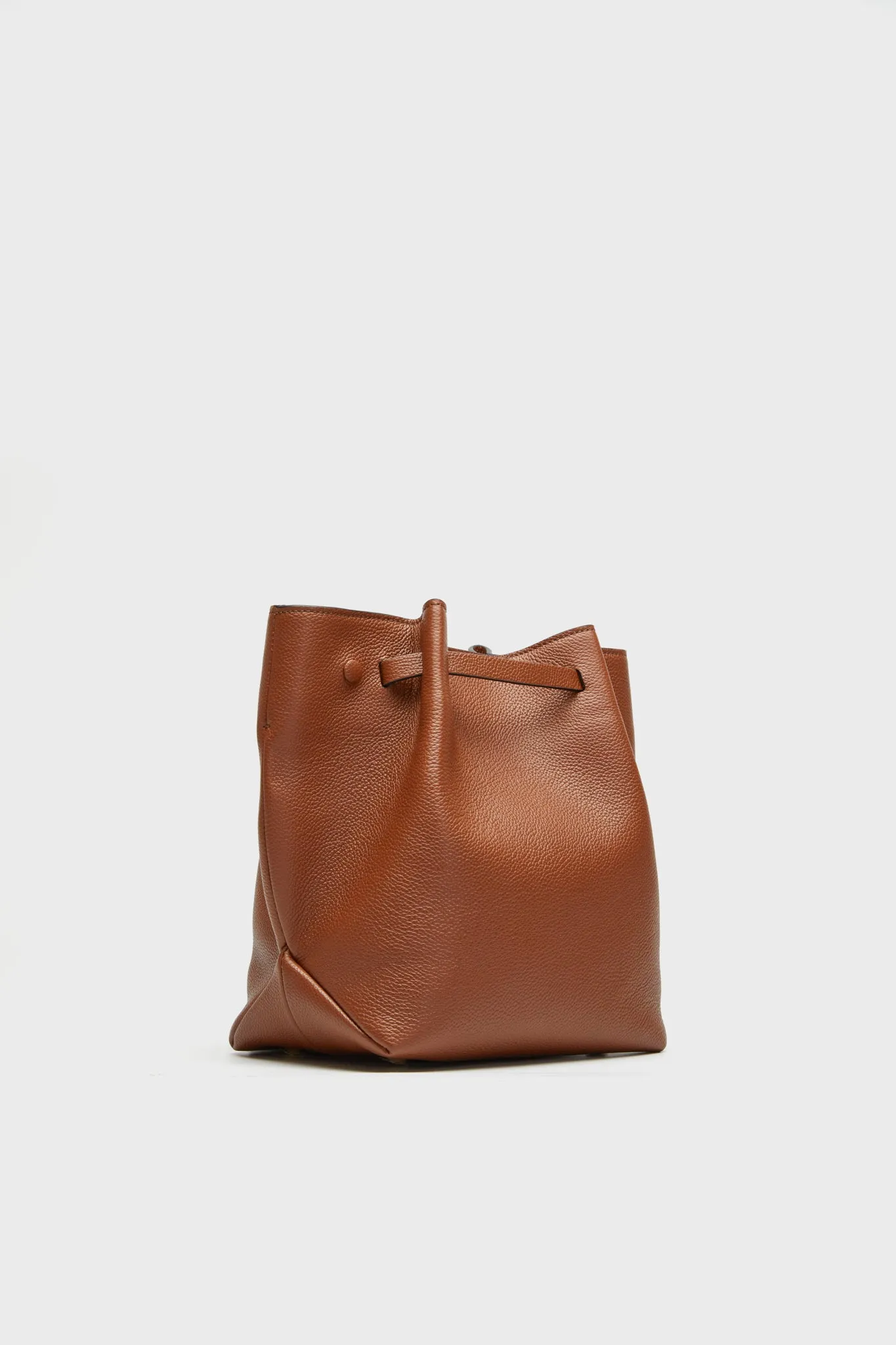 Tan New York Bucket Bag with Webbing Strap