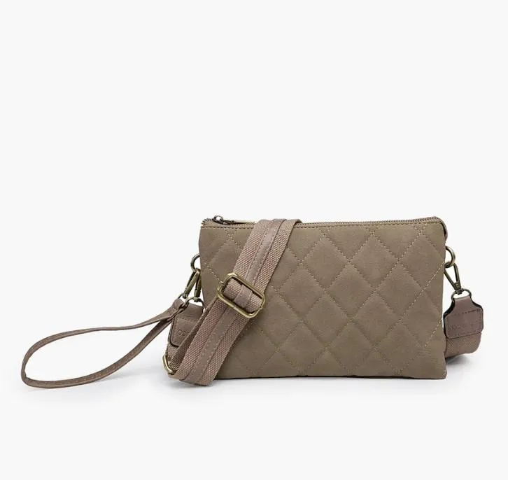 Taupe Quilted Izzy Crossbody