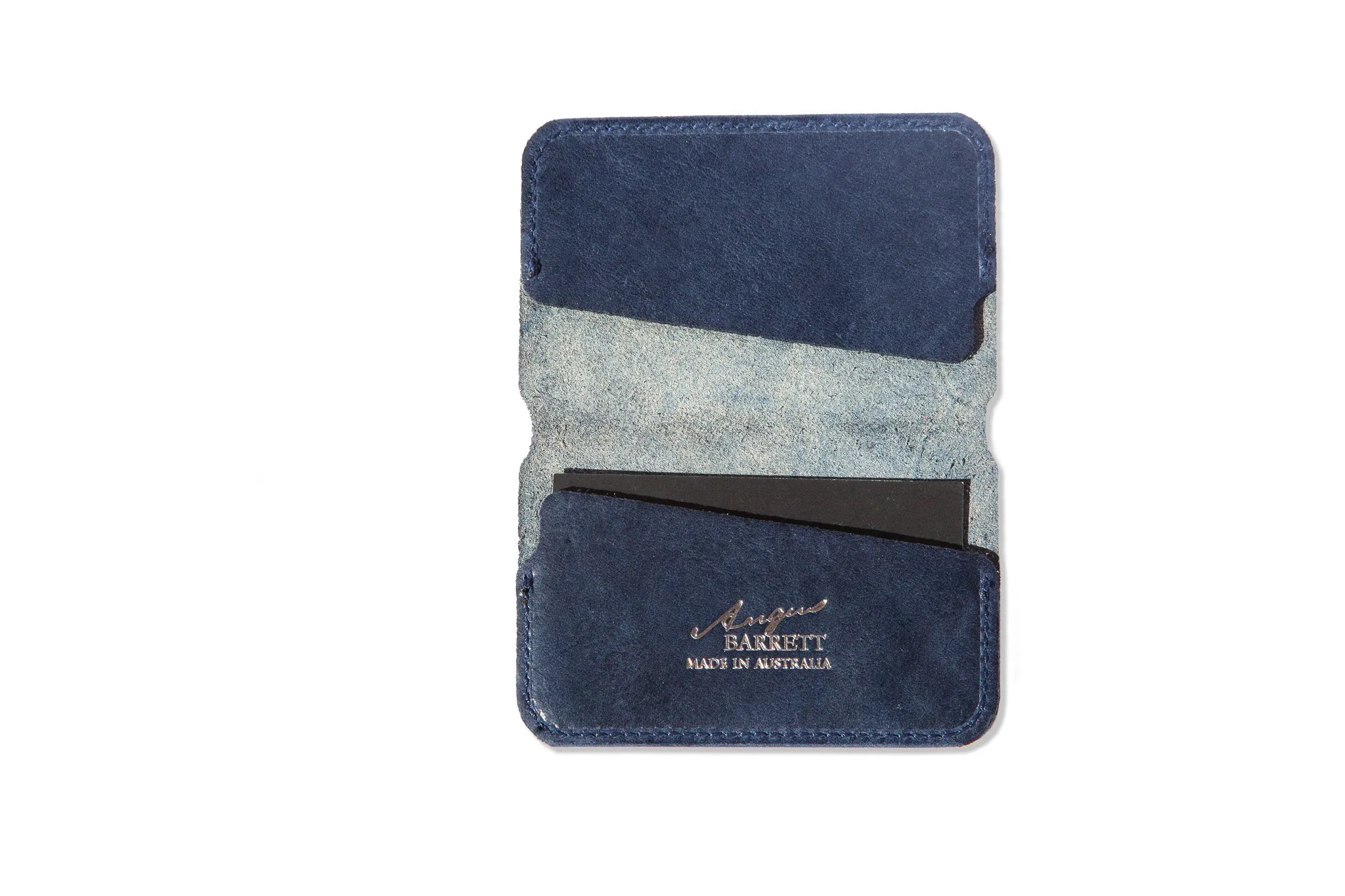 The "Little Yarra" Italian Leather Wallet (Navy)