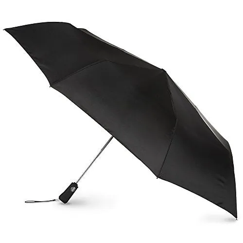 Totes Blue Line Golf Size Auto Open Close Umbrella - Black