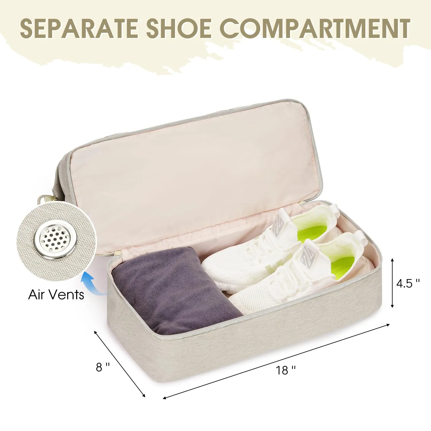 Travel Luggage Duffle Bag With Shoe Compartment - WF3417