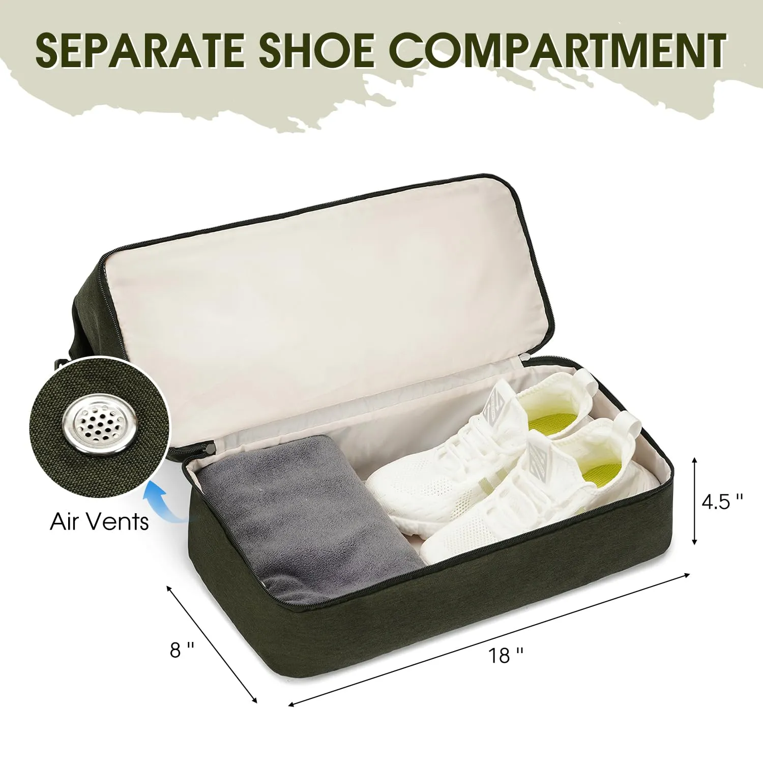 Travel Luggage Duffle Bag With Shoe Compartment - WF3417