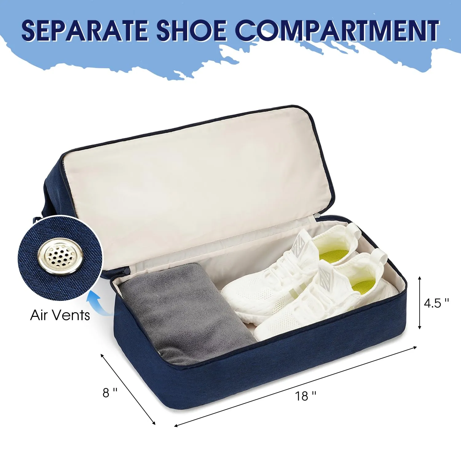 Travel Luggage Duffle Bag With Shoe Compartment - WF3417