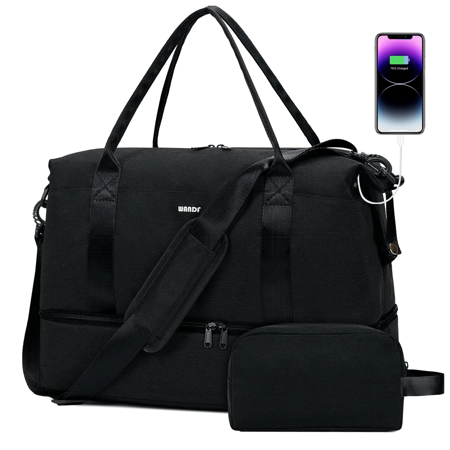 Travel Luggage Duffle Bag With Shoe Compartment - WF3417