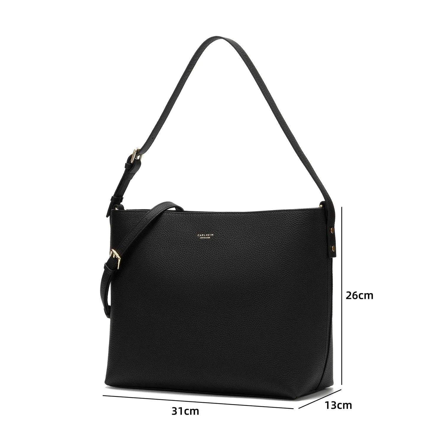 Victoria Genuine Leather Handbag (Black)