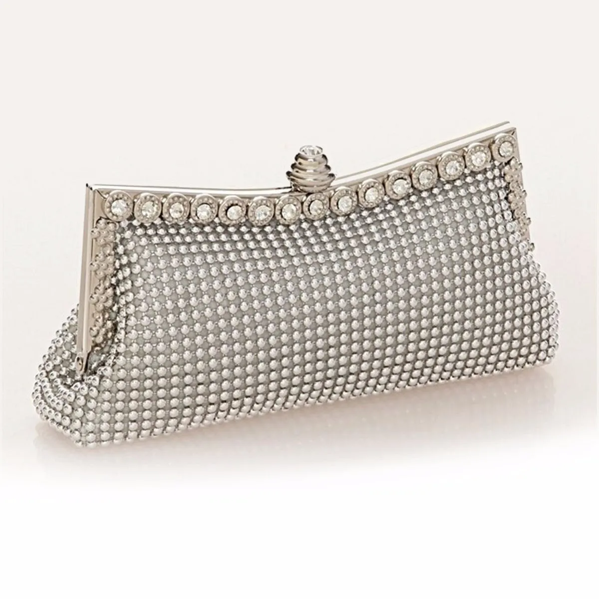 Women's Evening Bag Clutch Austrian Diamond Aluminium Shinestone