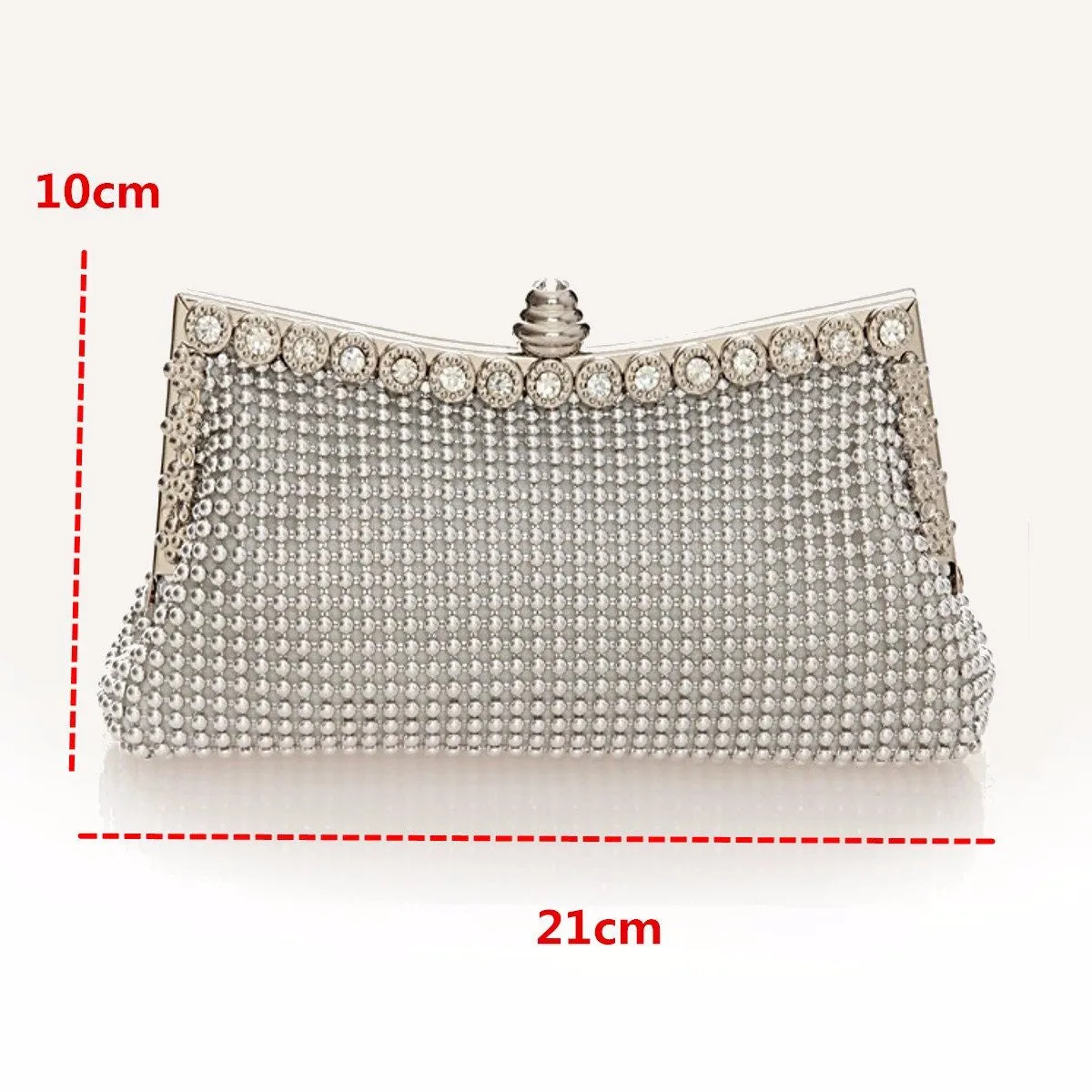 Women's Evening Bag Clutch Austrian Diamond Aluminium Shinestone