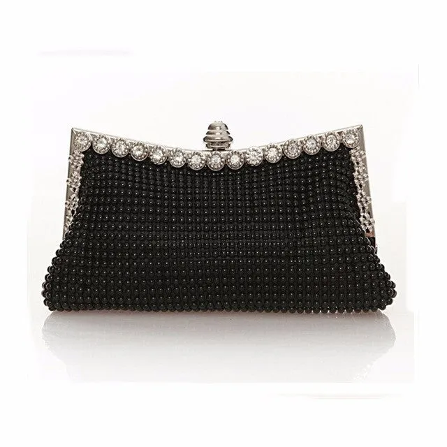 Women's Evening Bag Clutch Austrian Diamond Aluminium Shinestone