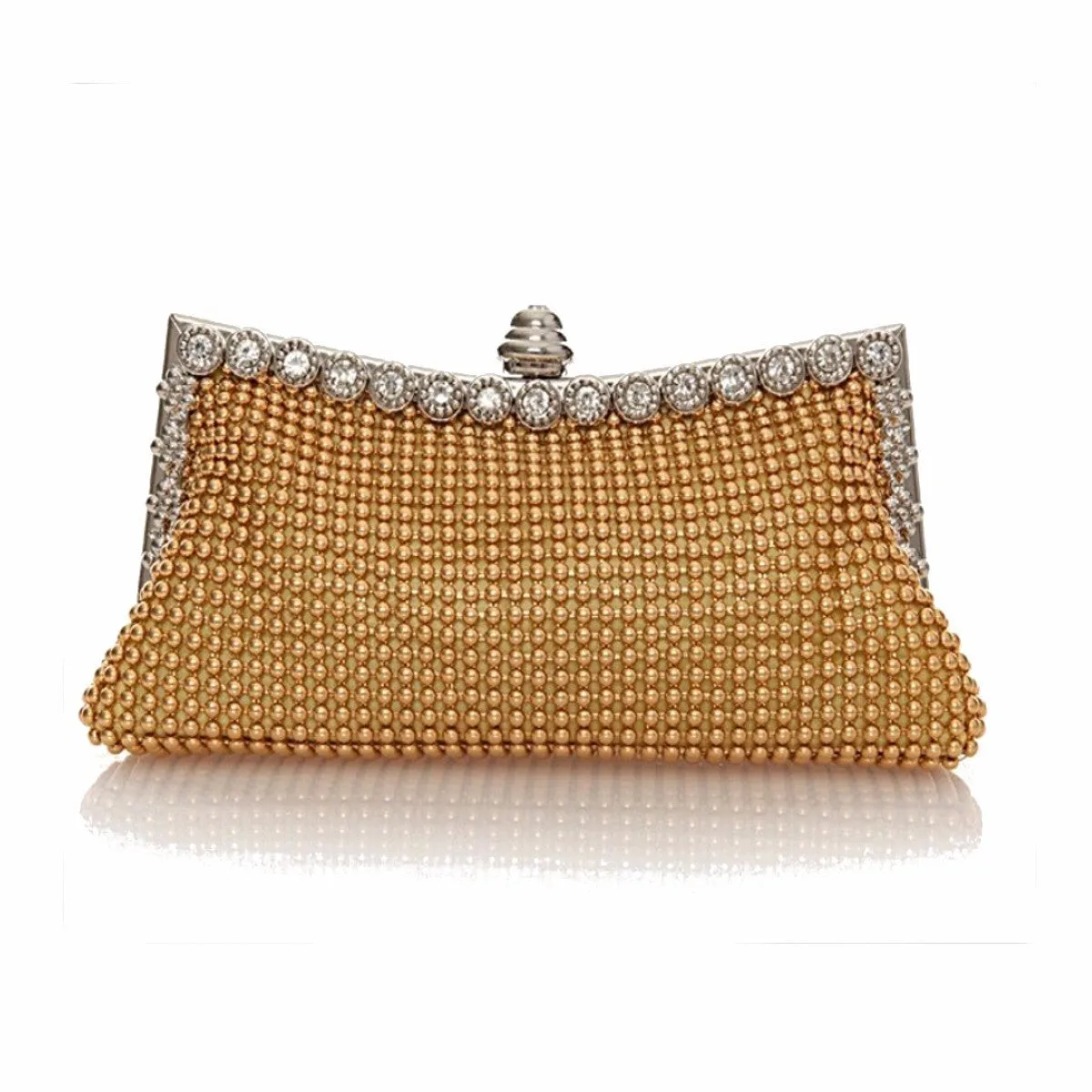 Women's Evening Bag Clutch Austrian Diamond Aluminium Shinestone