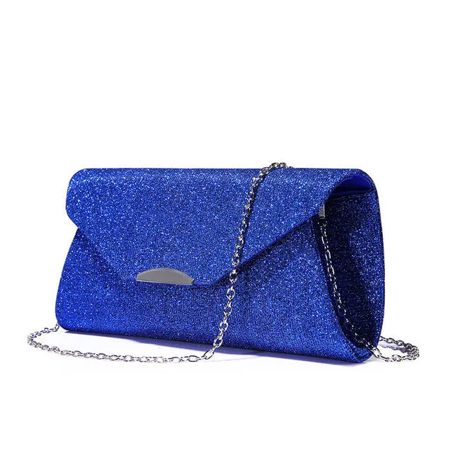 Women's  Fashion Clutch Bag - Black,Blue,Gray,Red,Silver