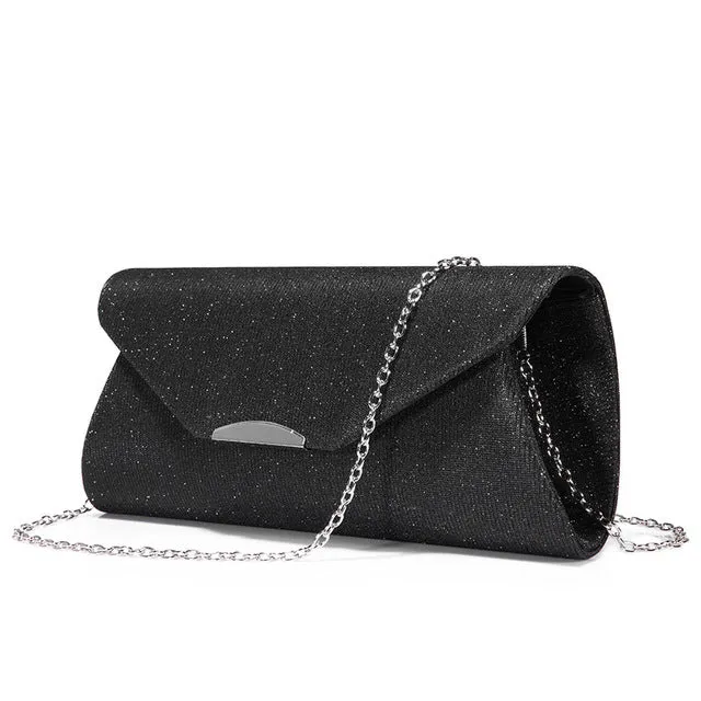 Women's  Fashion Clutch Bag - Black,Blue,Gray,Red,Silver