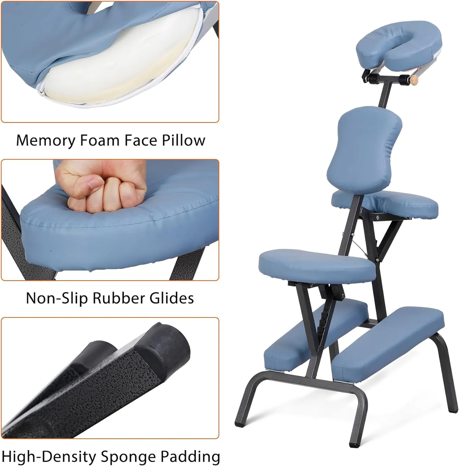 ZENY™Portable Massage Chair Foldable Tattoo Therapy Chair Spa Salon Massage Chair